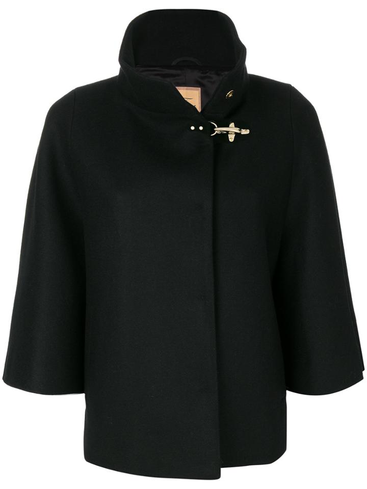 Fay Hook Fastening Jacket - Black