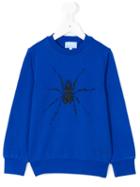 Lanvin Petite - Spider Print Sweatshirt - Kids - Cotton - 10 Yrs, Blue