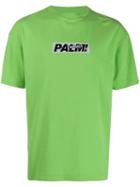 Palm Angels Logo Print T-shirt - Green