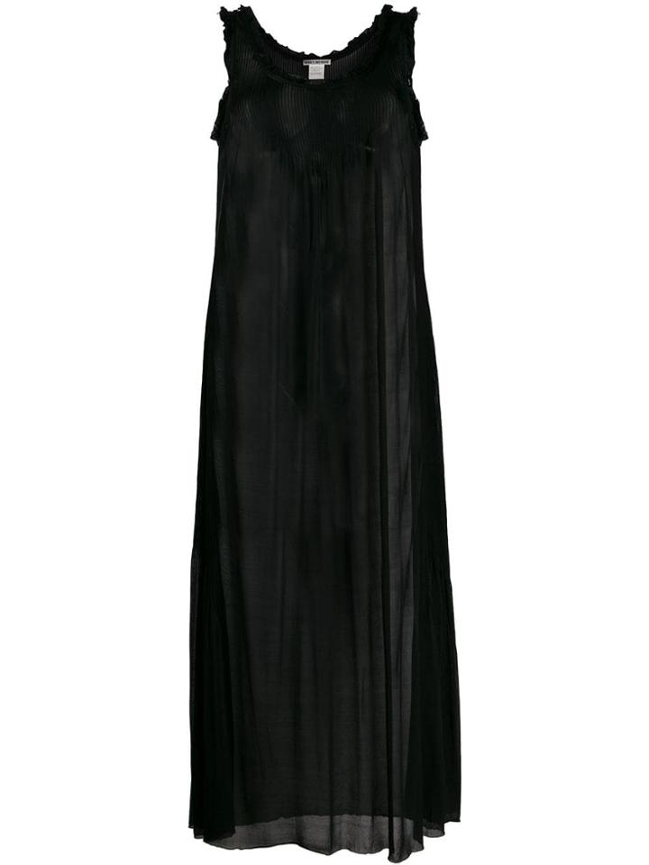 Issey Miyake Pre-owned Sleeveless Pleated Maxi Dress - Black