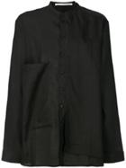Isabel Benenato Patch Pocket Detail Shirt - Black