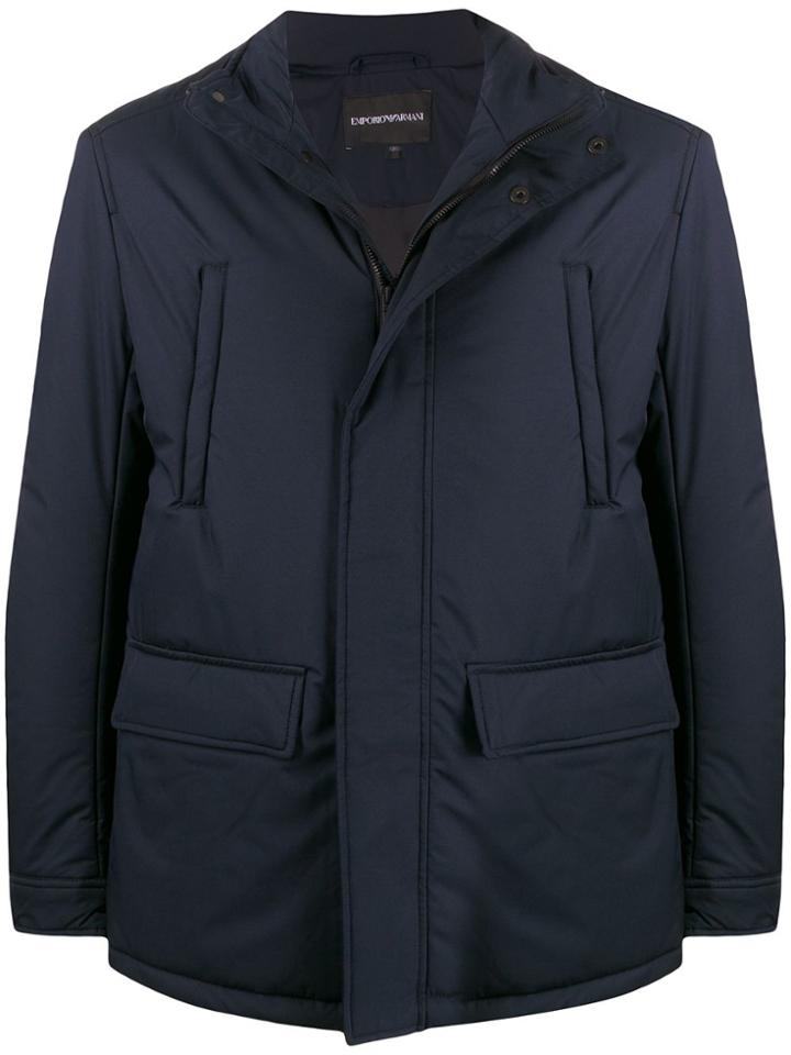 Emporio Armani Colour Block Padded Jacket - Blue