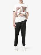 Missoni Print And Stitch T-shirt, Men's, Size: Medium, White, Cotton