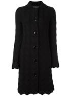 Salvatore Ferragamo Scalloped Cardigan - Black