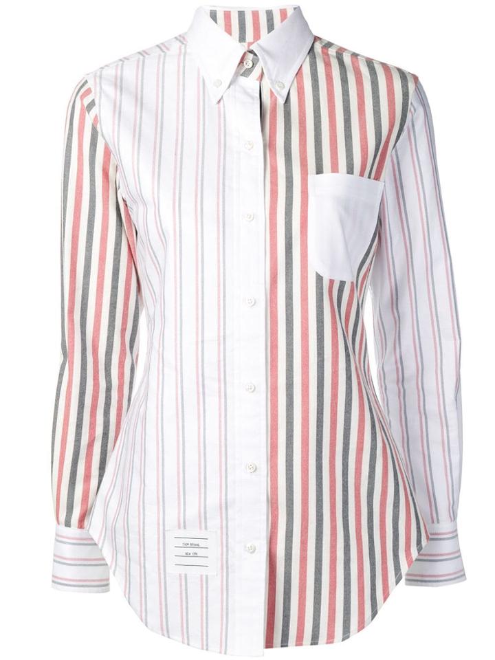 Thom Browne Wide Stripe Flannel Shirt - White