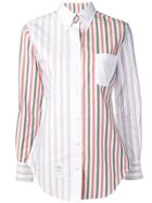 Thom Browne Wide Stripe Flannel Shirt - White