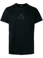 Diesel Rear Patch T-shirt, Men's, Size: Medium, Black, Cotton/sheep Skin/shearling