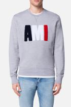 Ami Alexandre Mattiussi - Big Ami Sweatshirt - Men - Cotton - Xxs, Grey, Cotton