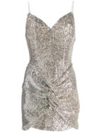 Magda Butrym Sequin-embellished Mini Dress - Neutrals