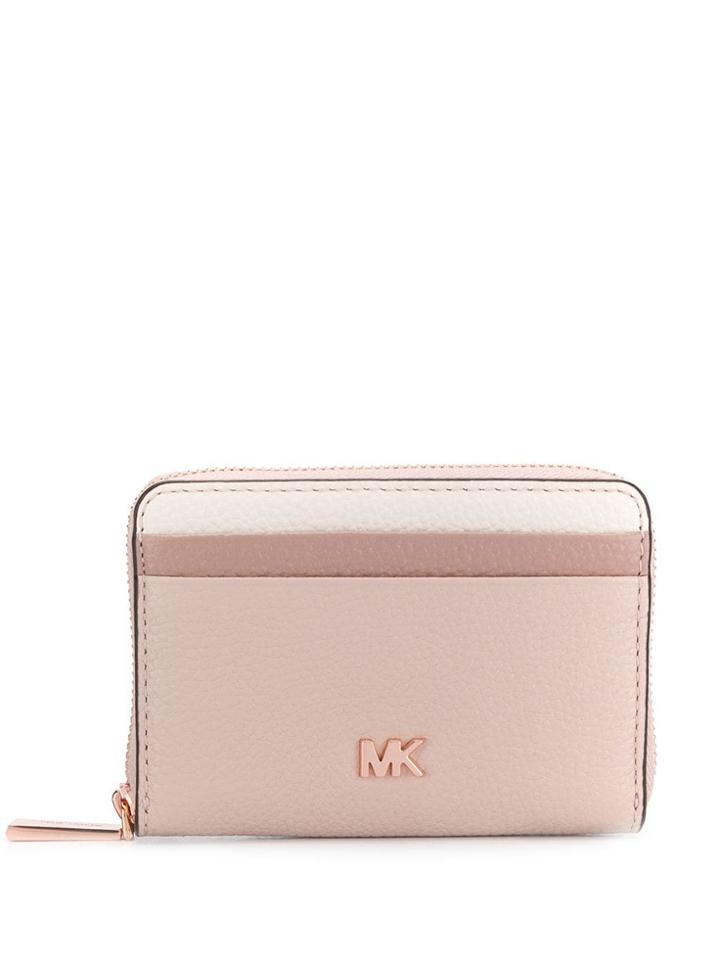 Michael Michael Kors Colour-block Pebbled Wallet - Pink