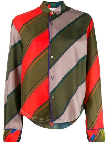 Rohka Striped Button Shirt - Green