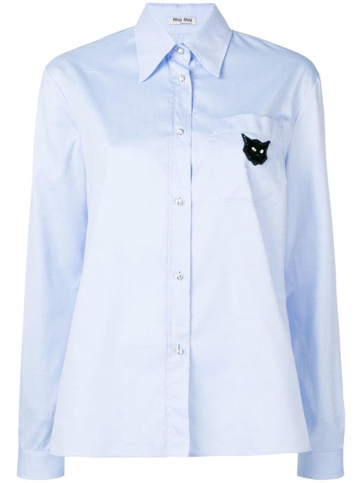 Miu Miu Long Sleeved Shirt - Blue
