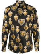 Dolce & Gabbana Sacred Heart-print Shirt - Black