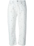 Marc By Marc Jacobs Annie Cropped Boyfriend Jeans, Women's, Size: 29, White, Cotton