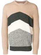Brunello Cucinelli Geometric Knit Sweater - Nude & Neutrals