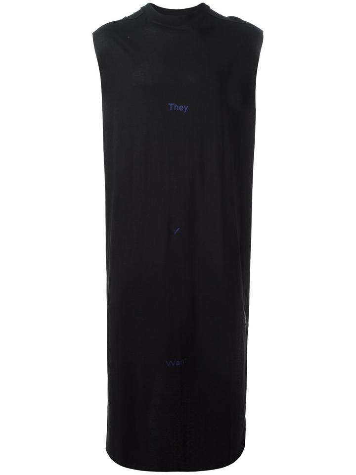 Odeur 'graphic' Long Tank, Adult Unisex, Size: Xs, Black, Cotton