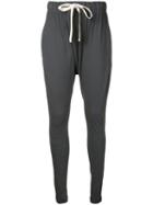Bassike - Slouch Slim-fit Track Trousers - Women - Cotton - S, Grey, Cotton