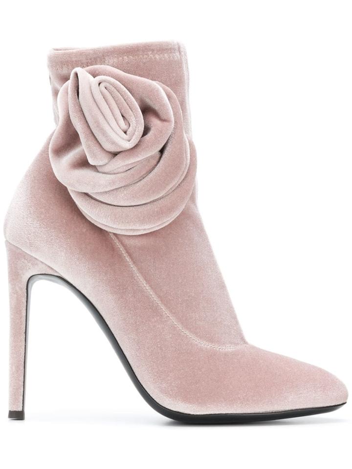 Giuseppe Zanotti Design Single Rose Boots - Pink & Purple