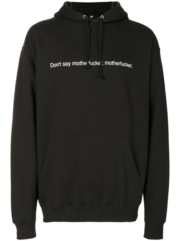F.a.m.t. - Printed Text Hoodie - Unisex - Cotton/polyester - M, Black, Cotton/polyester