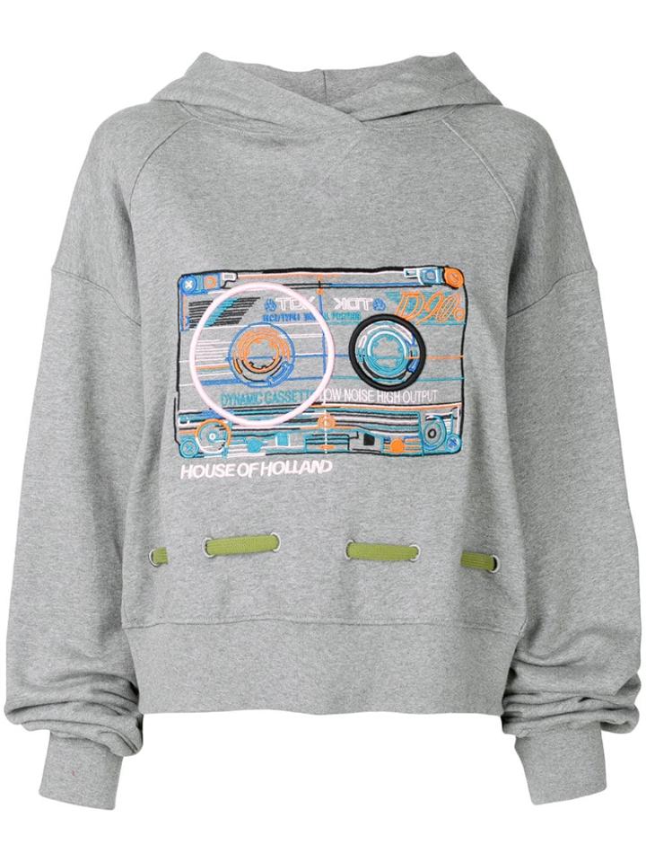 House Of Holland Cassette Oversize Hoodie - Grey