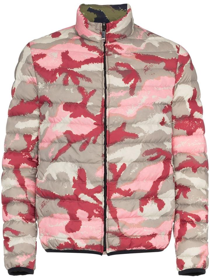 Valentino Reversible Camo Print Puffer Jacket - Pink