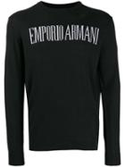 Emporio Armani Front Logo Jumper - Black