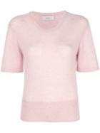 Pringle Of Scotland Short-sleeve Fitted Sweater - Pink