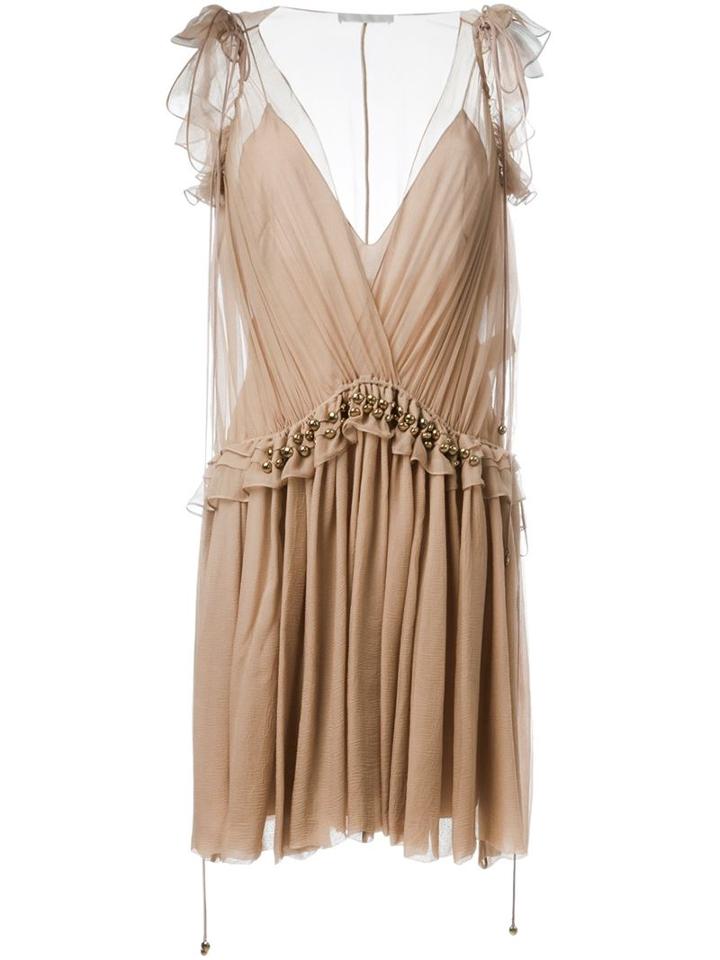 Chloe Embellished Waist Pleated Dress