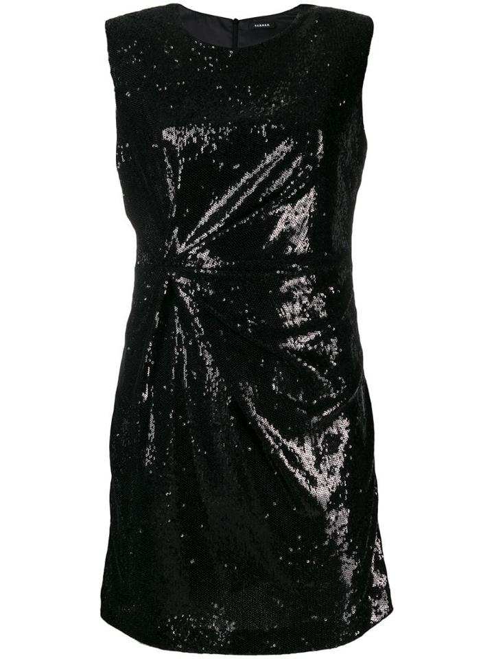 P.a.r.o.s.h. Sequin Wrap Dress - Black