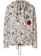 Cédric Charlier Printed Hooded Windbreaker - Neutrals