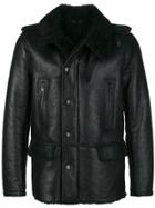 Etro Fur Lined Leather Jacket - Black