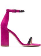 Stuart Weitzman Resin-embellished Sandals - Pink & Purple