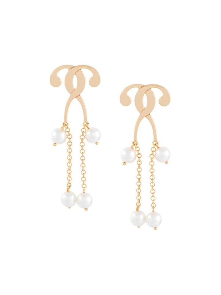 Moschino Question Mark Hanging Earrings