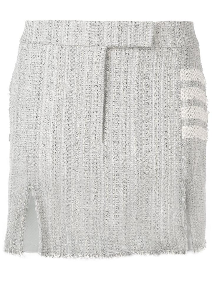 Thom Browne Pleated Front Mini Sack Skirt - Grey
