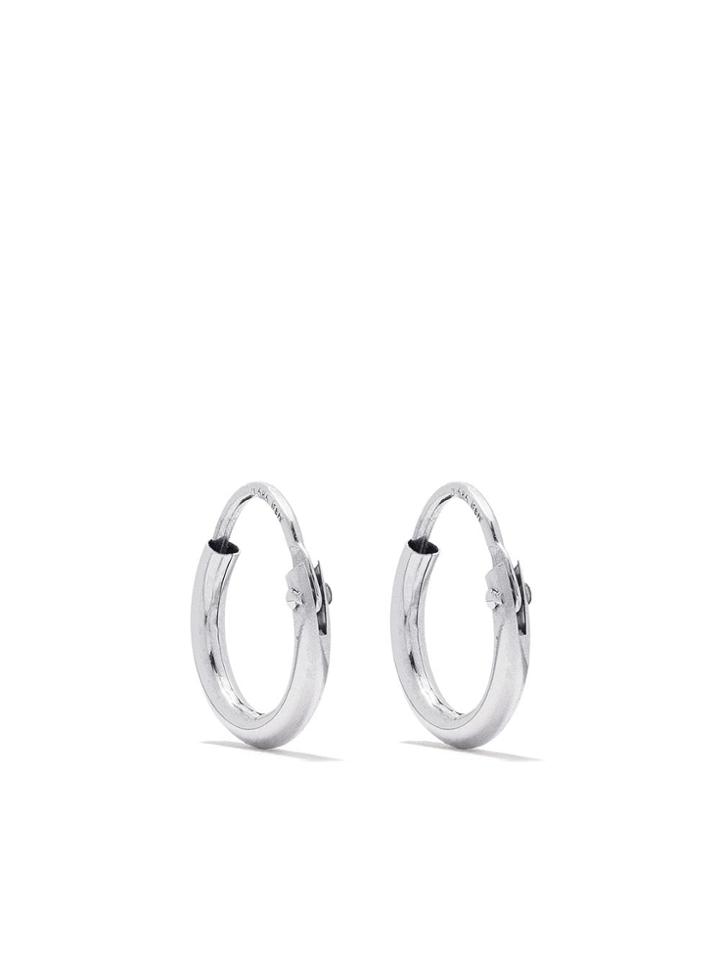 Wouters & Hendrix Gold 14kt Gold Delicate Hoop Earrings - White Gold