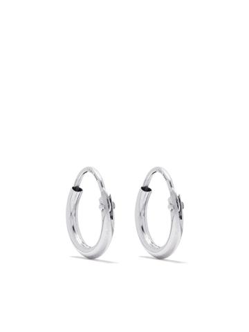 Wouters & Hendrix Gold 14kt Gold Delicate Hoop Earrings - White Gold