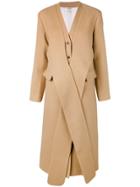 Matériel Tie Front Single Breasted Coat - Neutrals