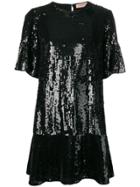 Twin-set Sequinned Drop-waist Dress - Black