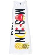Moschino Fruit Print Beach Dress - White