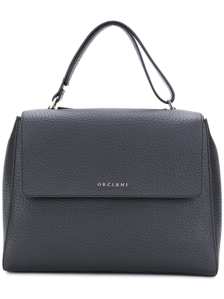 Orciani Large Logo Tote - Black