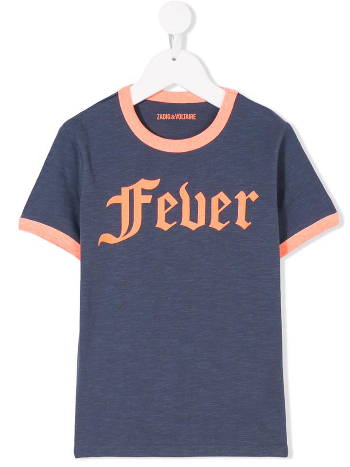 Zadig & Voltaire Kids Fever Print T-shirt - Blue