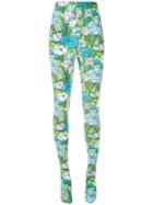 Richard Quinn All-over Print Sock Leggings - Green