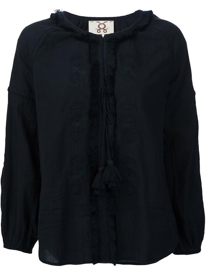Figue 'tula' Embroidered Tassel Blouse