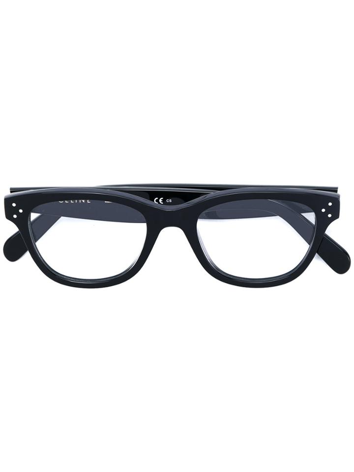 Céline Eyewear Oval Frame Glasses - Black