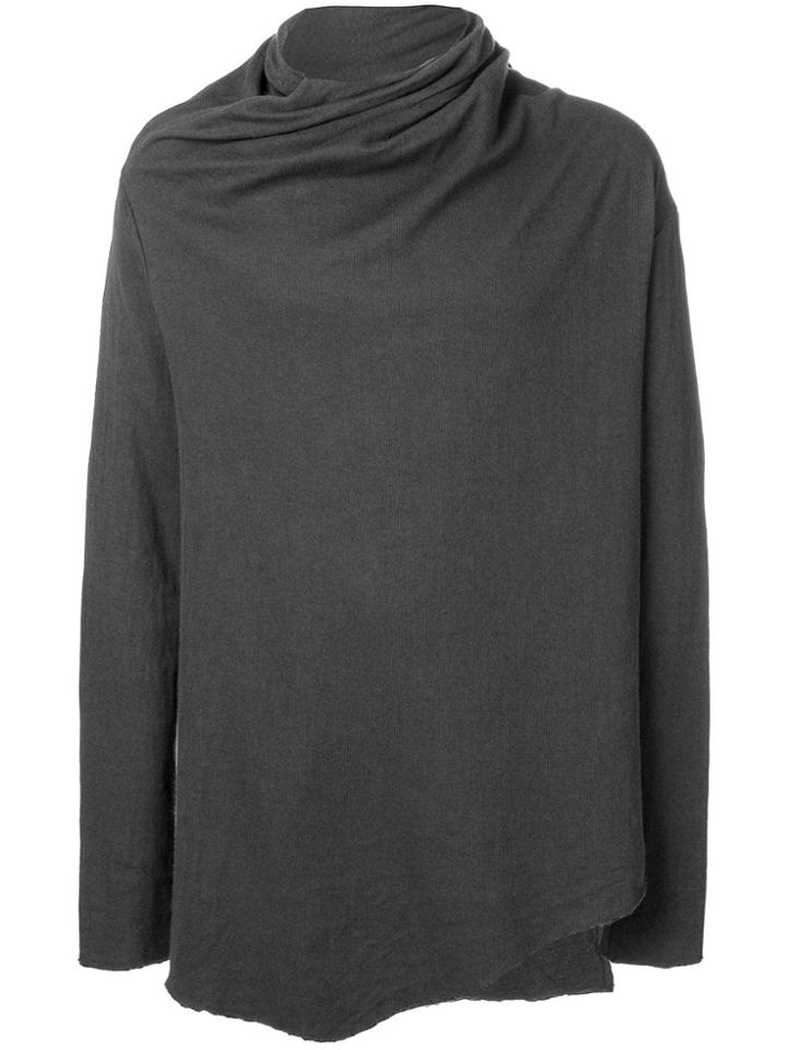 Julius Draped Neck Jumper - Grey