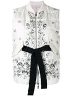 Moncler Gamme Rouge Floral Tie Gilet - White