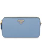 Prada Saffiano Mini Shoulder Bag - Blue