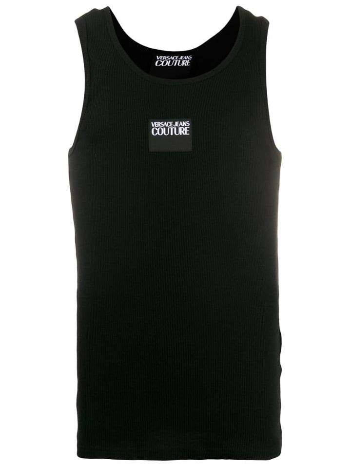 Versace Jeans Couture Logo Patch Tank Top - Black