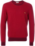 Etro Contrasting Crew Neck Sweater - Red