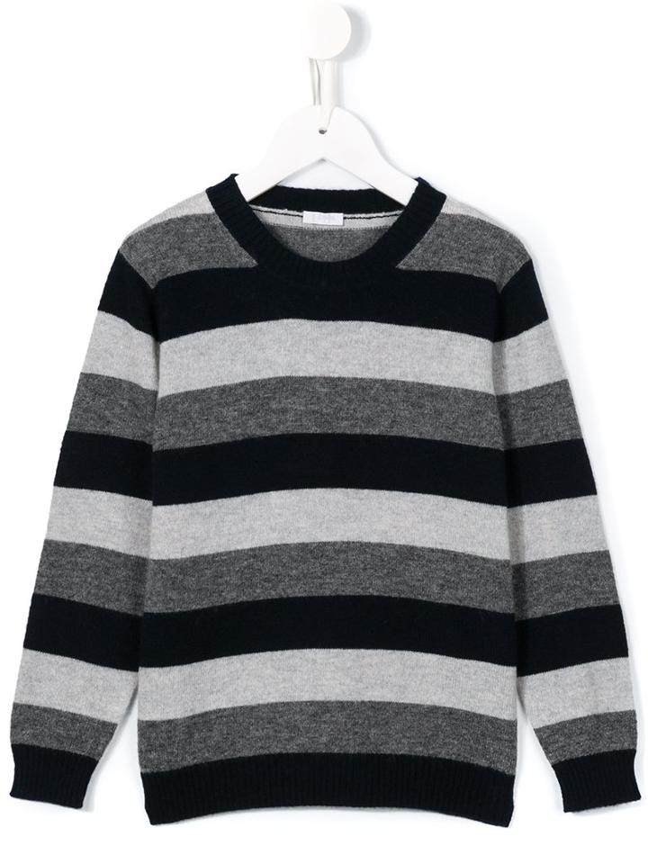 Il Gufo Striped Jumper, Boy's, Size: 8 Yrs, Grey